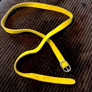 Jcrew Yellow leather belt Sz Large